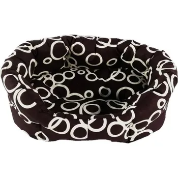 Pelíšek pro psa Pelech pro domácí mazlíčky - bílé kruhy - 45 x 30 cm