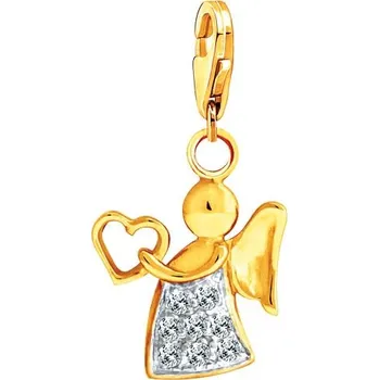 Přívěsek Zlatý přívěsek Charms se zirkony - anděl - Z-386.01
