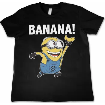Karnevalový kostým Despicable Me tričko, Banana! Kids Black, dětské XL velikost XL věk (12 let)