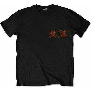 Pánská móda AC/DC tričko, Hard As Rock With Back Print, pánské L