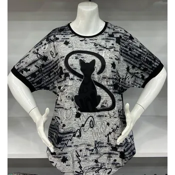 Dámská halenka Dámská halenka s černou kočkou č.12