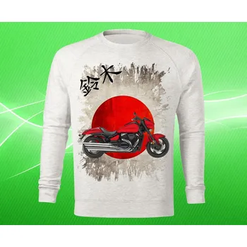 Pánské oblečení mikina Suzuki Boulevard M90 pánské S (mikina s motorkou světle šedý melír)