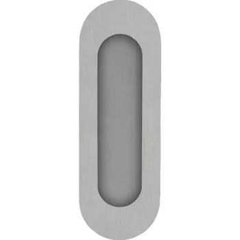 Dveřní kování TI - Mušle na posuvné dveře - 1695 bez otvoru BN - Broušená nerez (16)