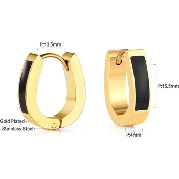 Náušnice Náušnice z nerezové oceli ve zlaté barvě - 114BG