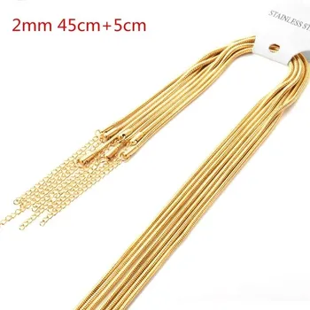 Řetízek Luxusní řetízek z chirurgické oceli | sada 10 kusů - 2mm zlato