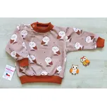 AMÁLKA Elastická mikina, teplákovina, sovičky Velikost: 86