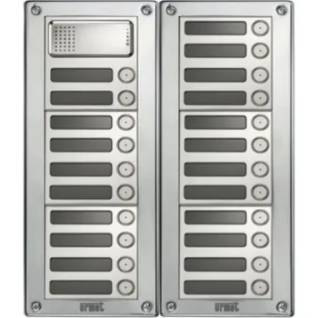 Poštovní schránka Zvonkové tablo URMET Sinthesi Steel - pro 22 účastníků - BEZ KRYCÍ STŘÍŠKY