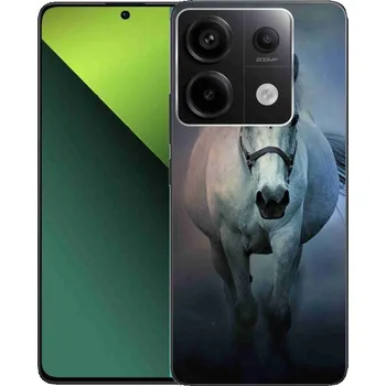 Pouzdro na mobilní telefon Gelový obal mmCase na Xiaomi Redmi Note 13 Pro 5G/Poco X6 5G - běžící bílý kůň