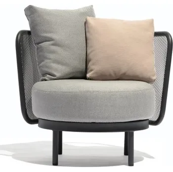 Baza klubové křeslo lososová pískově šedá