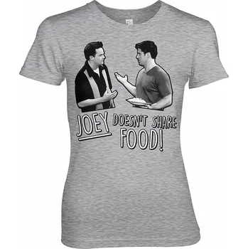 Dámské tričko Friends tričko, Joey Doesn´t Share Food Girly Light Grey, dámské XXL