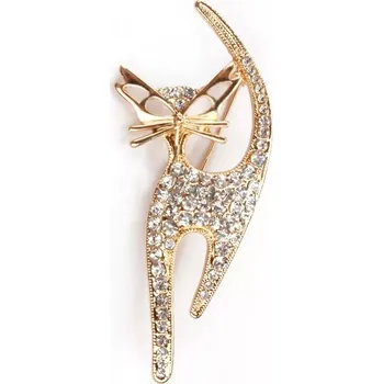 Brož Brož zlatá se zirkony