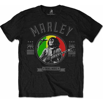 Pánské tričko Bob Marley tričko, Rebel Music Seal, pánské L
