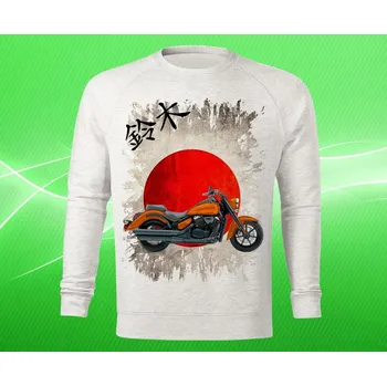 Pánská mikina mikina Suzuki Boulevard C90 dámská XXL (mikina s motorkou světle šedý melír)