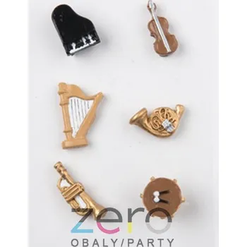 kreativní sada Hudební nástroje samolepicí 25 mm (6 ks) - barevné