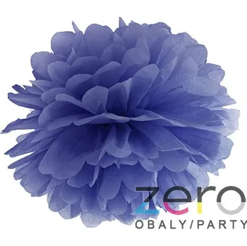 Pom poms papírový pr. 35 cm - tm. modrý