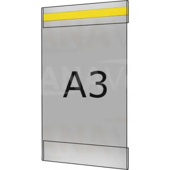 Plastová kapsa antireflexní A3 na výšku typ C 1x pěnová samolepka PVC-MAT kapsa C A3V - 1x pěnová samolepka - 1 ks