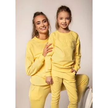 Tepláková souprava MÁMA A DCERA žlutá - 104/110