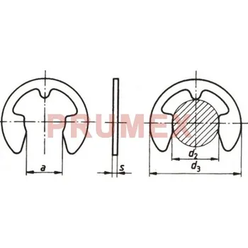 Matice Pojistný kroužek třmenový DIN 6799 - 1,9