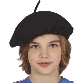 Fiestas Guirca Dětský baret/rádiovka černý Karnevalový doplněk Fiestas Guirca Dětský baret/rádiovka černý