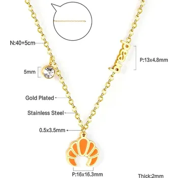 Náhrdelník Roztomilý dívčí náhrdelník z nerezové oceli - NE25960LG