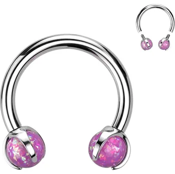 Piercing Steel Edge Piercing do ucha z titanu SETIH28 Barva: Růžová