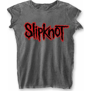 Dámské tričko Slipknot tričko, Logo Burnout Grey, dámské L