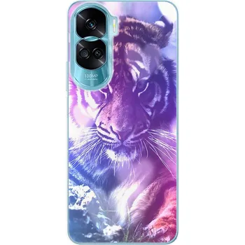 Odolné silikonové pouzdro iSaprio - Purple Tiger - Honor 90 Lite 5G