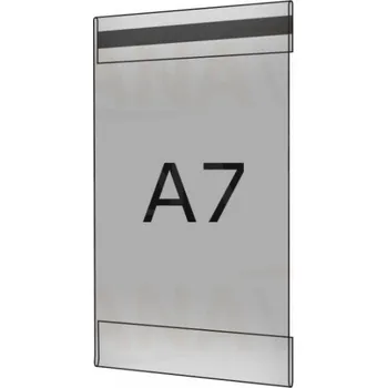 Plastová kapsa antireflexní A7 na výšku typ C 1x magnet PVC-MAT kapsa C A7V - 1x magnet - 1 ks