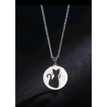 Náhrdelník Náhrdelník s přívěskem, kočka v kruhu