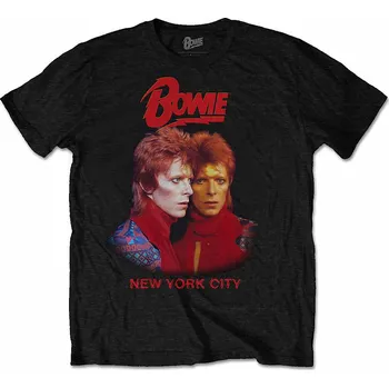 Pánská móda David Bowie tričko, New York City Black, pánské XL