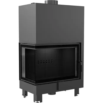 Krbová vložka KRATKI MBA 17 kW BS LEVÁ BLACK krbová vložka s výměníkem