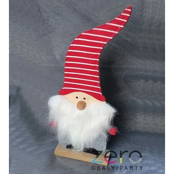 Skřítek vánoční stojicí filcový 44 cm - s pruhy