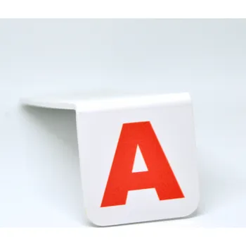 Knihovna Červený průčelový rozřaďovač plastový - CZ abeceda