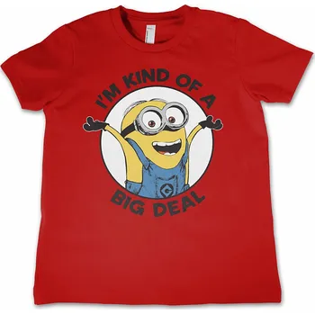 Karnevalový kostým Despicable Me tričko, I'm Kind Of A Big Deal Kids Red, dětské XS velikost XS věk (4 roky)