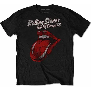 Pánská móda Rolling Stones tričko, 73 Tour Black, pánské XXL