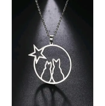 Řetízek Řetízek s přívěskem 'kočky s hvězdou"