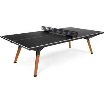Stůl na stolní tenis Stolní tenisový stůl CORNILLEAU Lifestyle Outdoor, černý rám/černý povrch