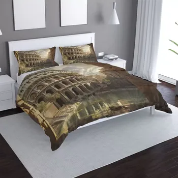 Povlečení Saténové povlečení Řím Koloseum Art - Sablio - 140x200 / 90x70