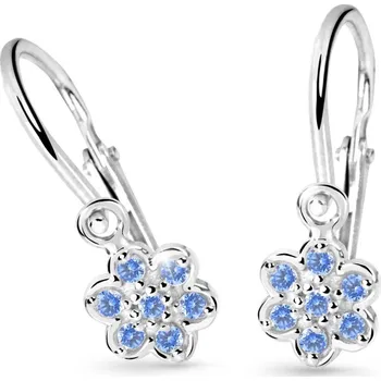 Náušnice Cutie Jewellery Dětské náušnice z bílého zlata C2746B-Arctic Blue