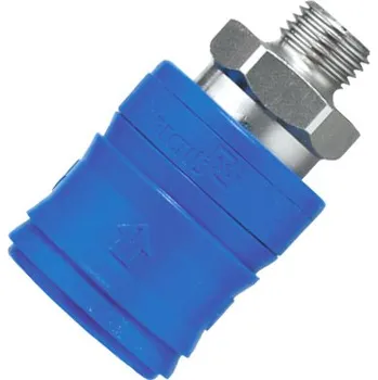 Příslušenství ke kompresoru Rychlospojka přímá jednostranně uzavíratelná bezpečnostní s odvzdušněním G3/8"vně s ventilem Rectus Parker 26KEAW17MPN