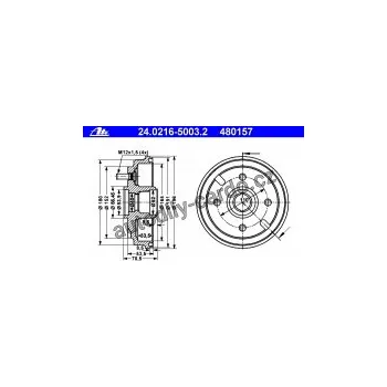 Brzdový buben Brzdový buben ATE 24.0216-5003 (AT 480157) - DAIHATSU