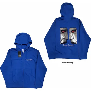 Pánská móda Pink Floyd mikina, Metal Heads Close Up BP Zip Blue, pánská L