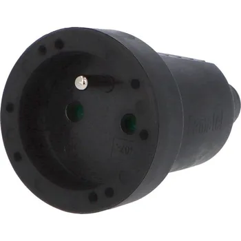 Elektrická zásuvka FAMATEL Spojka 2107 IP20, GUMA, černá 2107