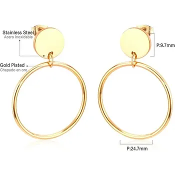 Náušnice Dlouhé visací náušnice z nerezové oceli - 186G