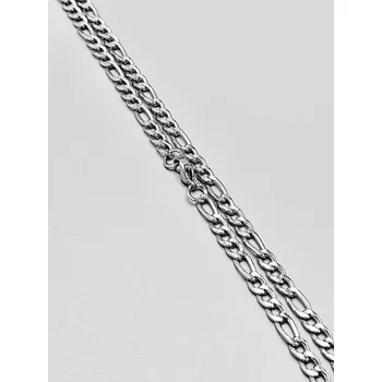 Řetízek Ocelový řetízek č. 26 lesklý 3+1 (0,45 x 55-60 cm) 60 cm