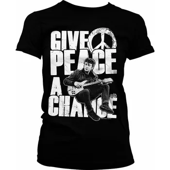 Dámské tričko John Lennon tričko, Give Peace A Chance Girly, dámské S