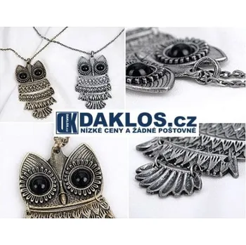 Náhrdelník Náhrdelník / řetízek s přívěskem ve tvaru sovy Stříbrná