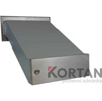 Poštovní schránka 1x poštovní schránka D-042 k zazdění do sloupku + čelní deska se jmenovkou ČD-1 - NEREZ / šedá