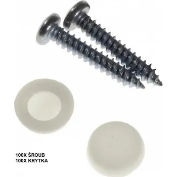 Držák SPZ Šrouby s bílou krytkou pro uchycení SPZ