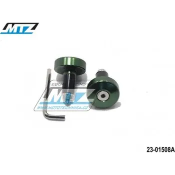 Řídítka Koncovky/závaží řidítek Alloy - zelené (pro vnitřní průměr řidítek ¤13mm)